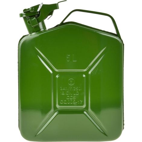 Bidon métallique 5 L – Acier anticorrosion – Poignée robuste – Bouchon hermétique pour stockage sécurisé – Geko