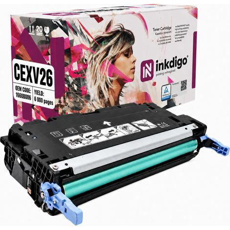 Toner Inkdigo CEXV26B compatibile con Canon ImagerunnerC1021I, certificato TÜV. (1/5)