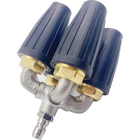 4 en 1 Turbine buse nettoyeur haute pression 2 0 Orifice Quadruple 360 pivotant Turbine buse 1 4inch connecteur rapide (1/5)