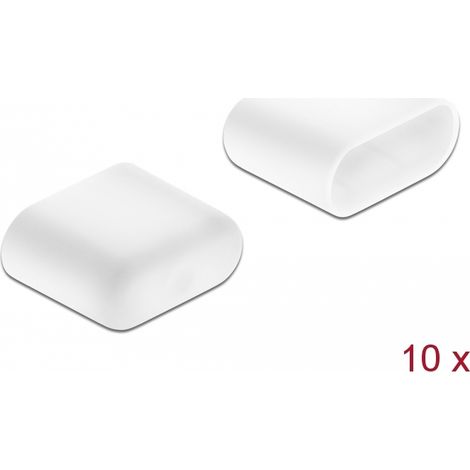 Delock Cubierta antipolvo para USB Type-Câ¢ macho, 10 unidades, blanco