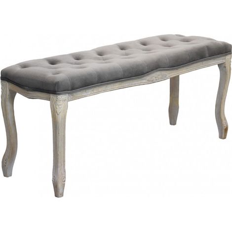 Panca da interno in legno e velluto con design moderno 110x36xH47 cm