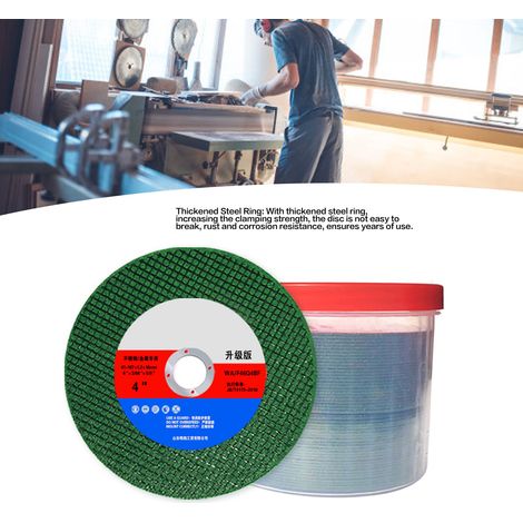 Disques à tronçonner pour meuleuse d'angle, disques à meuler en acier inoxydable, meules, polisseuse, lames de scie, 50 disques Chifeng 107 disques verts (1/5)