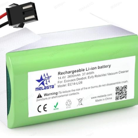 Compatible avec les batteries au lithium Ecovacs King Kong 14,4 V 2600 mAh CR130, Dibea V780 et Cocoa CEN550. (1/3)