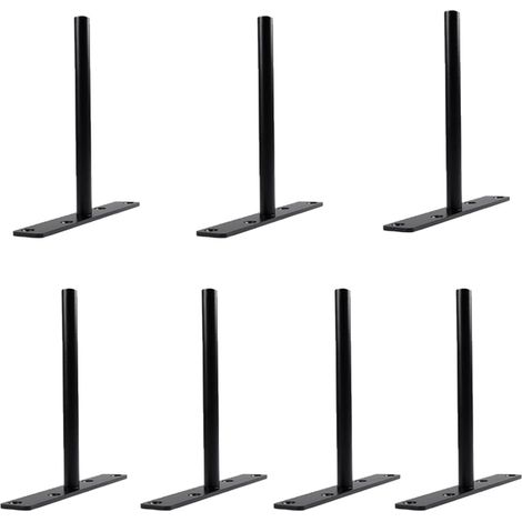 verdeckte Regalträger schwarzes Metall 7 teilig T förmiges