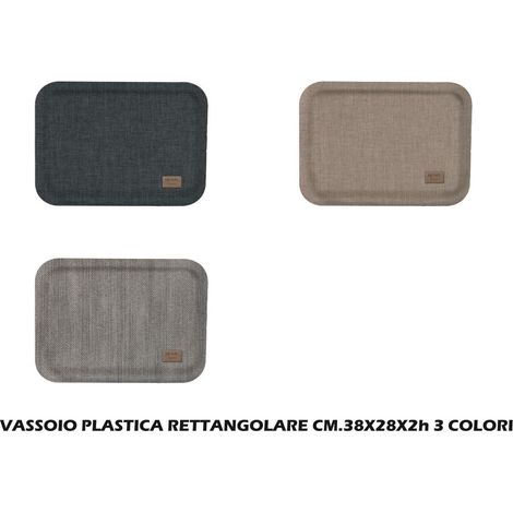 Ad Trend Vassoio Rettangolare Ass. H 2 Cm 38 x 28 Cm Blu Grigio Celeste 1 Pz