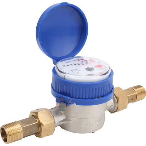 Compteur d'eau froide mécanique à palettes rotatives TS-S3002E BSPT 1/2 pour usage domestique, compteur d'eau intelligent de type E, compteur combiné à affichage numérique et à aiguilles (1/5)