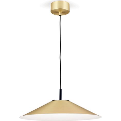 [GEBRAUCHT] B-Ware ORION Pendelleuchte Hängelampe LED Gourmet messing matt Schirm schwarz Stahl Tex (1/2)