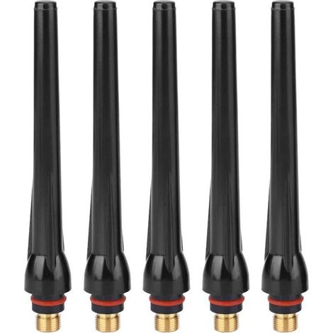 Machines à souder TIG, 0,9 x 0,5 cm, 5 pièces, capuchon arrière long, torche de soudage, couteau de soudage TIG, capuchon arrière pour fournitures de soudage SR17/SR18/SR26 (5 pièces) (1/5)