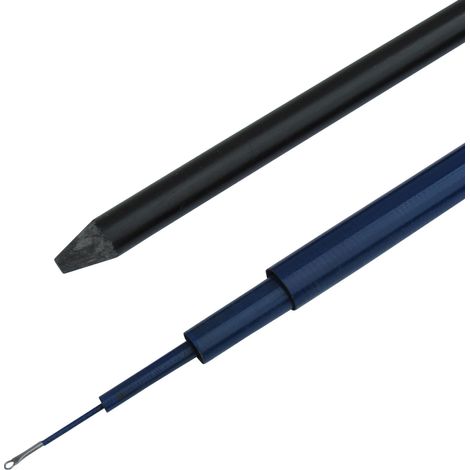Telescopic Flag Pole Windsock Mast with Support Stake 8M Blue (Fibreglass Extending Retractable Camping Garden Festival)