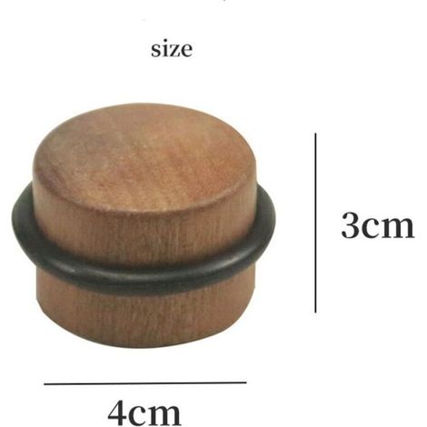 Arrêts de Portes - Butée de Porte Adhésive en Bois pour Sol - Butoirs de Porte Protection de Portes et Murs - Pack 6 unités (Chêne) (1/3)