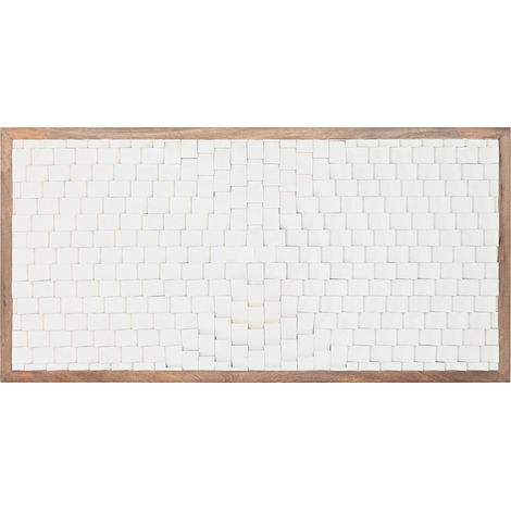 Cabecero Cama Mango 180X5X90 Moderno 3D Blanco (1/3)