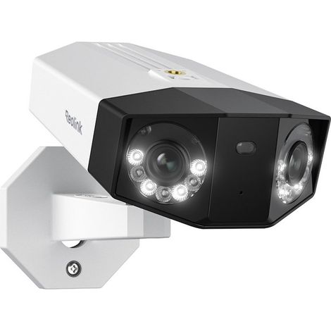 Reolink – Caméra de surveillance 4K 8MP PoE extérieure – Double objectif 180° – Détection intelligente personnes/véhicules/animaux – Vision nocturne couleur – Audio bidirectionnel (1/5)
