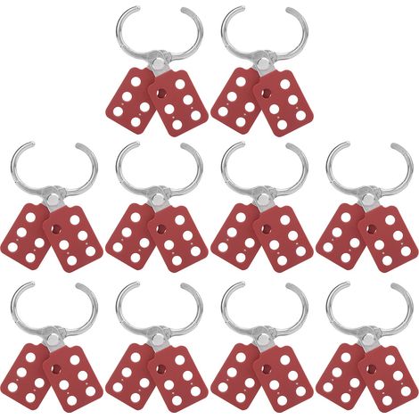 Red Lock Hasp, 6 Löcher Tagout Hasp 10 Stück Sicherheitsvorhängeschloss für die Fabrik (1/5)