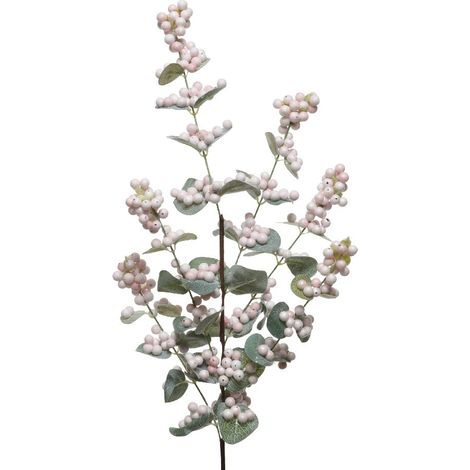 BACCHE CON LUCCICHII ROSA CIPRIA GLITTERATE H75CM.