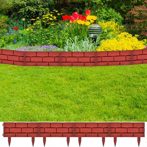 Clôture de jardin-Grillage de jardin avec design de briques 11 pcs (1/5)