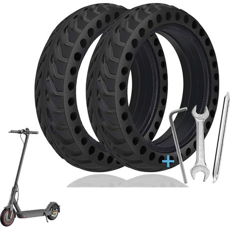 Lot de 2 - Pneus et outils Xiaomi - Anti-crevaison/Trottinette électrique Noir (1/3)