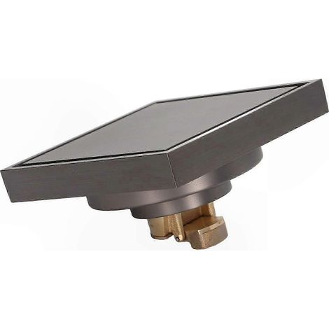 Bodenablauf in Gunmetal-Grau-Bronze mit geruchsdichtem Gitter, Schwerkraftfedertechnologie, Verstopfungsschutz, für Dusche und Badezimmer, vielseitig einsetzbar. (1/5)