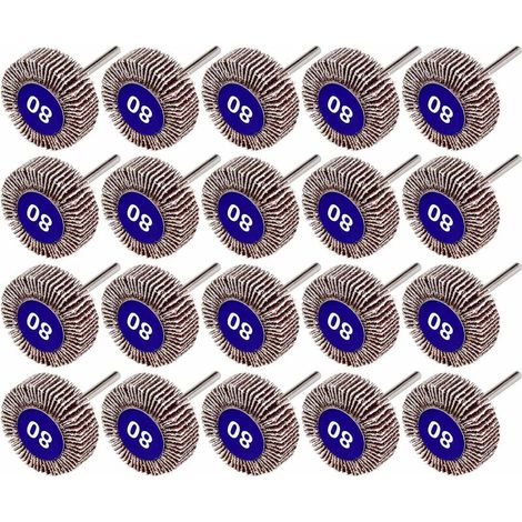 Flap Wheel Brush, Wheel and Drill Abrasive 80 Grit Guazhuni Flap Wheel Disc Sanding 20 Pcs (1/5)