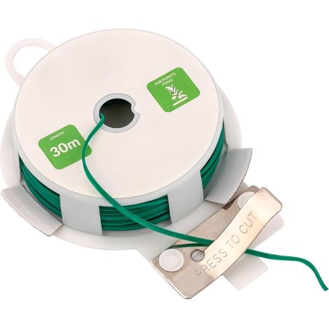 1 - Fil Métallique - Tuteur Pour Plantes - Enrobage Pvc Vert - Pour Rosiers Grimpants Et Tomates - 30 m