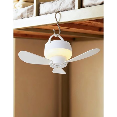 Mini-Deckenventilator mit Licht – USB-wiederaufladbarer Hängeventilator – 5 Geschwindigkeitsstufen, Timer, leiser Betrieb – Geeignet für Studentenwohnheime, Schlafzimmer, Veranden, Garagen, Zelte und (1/5)