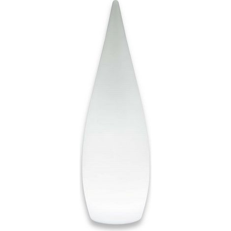Lampe de terrasse sur pied LED RGBW blanche 80 cm DELIS RL IP44 télécommande (1/5)