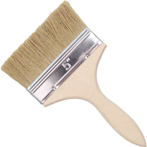 1 Pièce Pinceau Plat.Lot de Pinceaux Peinture.Pinceau Nettoyage.Pinceau Lasure.Pinceau Vernis Bois.pour Le Barbecue.la Colle.Largeur des Poils 120 mm (1/5)