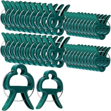 Pinces de support pour jardin - Lot de 40 - 2 tailles (20+20) - Plastique résistant - Réutilisables (1/5)
