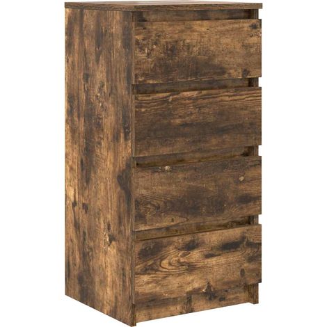 Maison Exclusive - Aparador roble ahumado 37,5x35x76 cm madera de (1/5)
