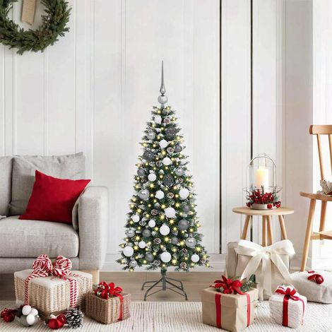 Künstlicher Weihnachtsbaum mit 150 LEDs mit Ständer Grün 120 cm