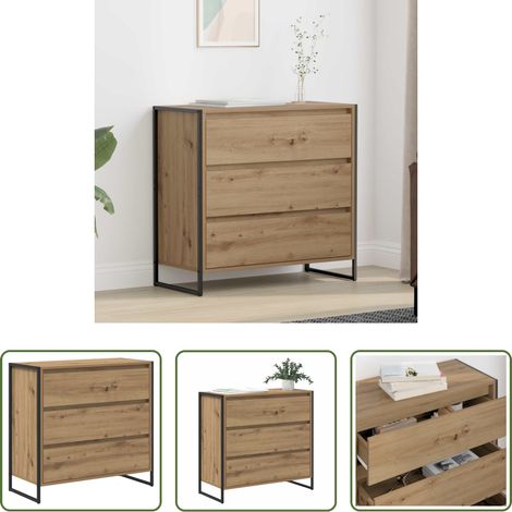 Buffet industriel - Buffet Chêne artisan 79 x 36 x 75.5 cm Bois d'ingénierie (1/5)
