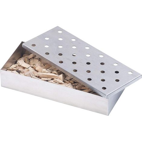 1 Boîte Fumoir, Acier Inoxydable, Parois Épaisses, Copeaux Herbes, Barbecue Gaz Charbon (1/5)