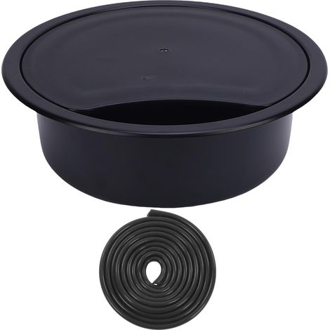 Évier bar inox 14,17x4,72in rond – Bassine lavage main vidange 40mm couvercle bateau camping véhicule motorhome camion (1/5)