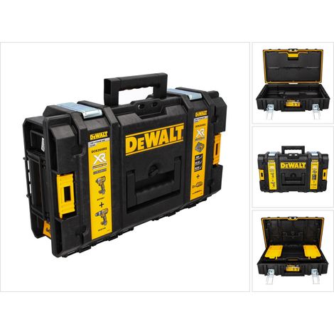 Dewalt – Coffret de transport Tough Box DS 150 – Insert pour 2 batteries 2,0 Ah – Étanche et résistant aux chocs – Dimensions 158x336x550 mm