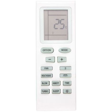 Télécommande de climatiseur, télécommande de remplacement universelle blanche, adaptée à la télécommande anglaise du climatiseur Gree YBOF2, sans batterie (1/4)