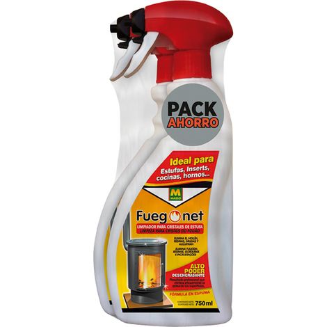 MASSÓ Fuego Net Limpiador de Cristales para Estufas 750ml Pack de 2 (1/6)