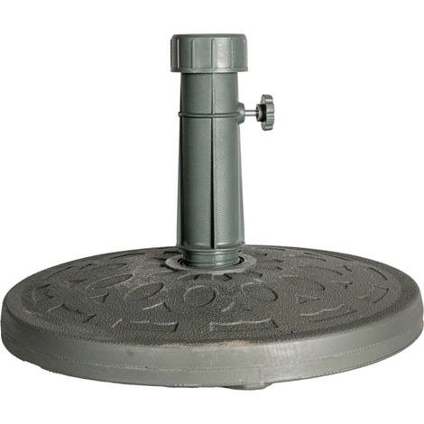 base per ombrellone rotonda eurogarden in compound grigio scuro per palo ø 38 mm (1/3)