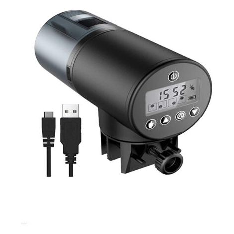Ahlsen Distributeur Nourriture Poisson Aquarium Automatique - Mangeoire Poisson Aquarium Vacances Réglable Multifonctionnel Fish Feeder avec Ecran (1/5)