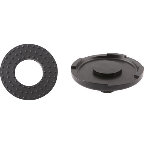 Semelle acier+tampon caoutchoucSemelle acier + tampon caoutchouc pour cric rouleur OH 5303, OH 5306 - SA 5368 - CLAS Equipements