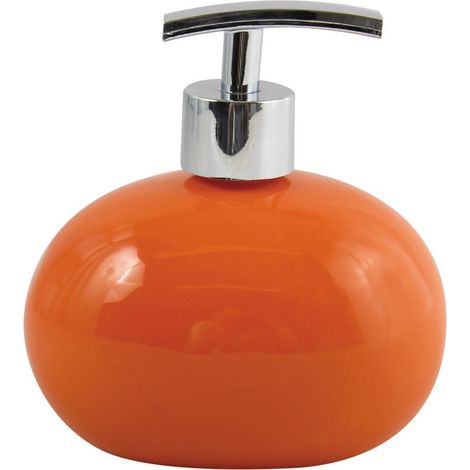Dispensador de jabón Cerámica JAVA Naranja MSV