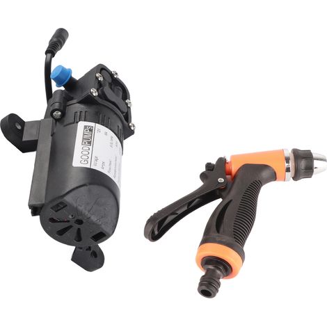 Nettoyeur de voiture électrique haute pression 12V avec pompe à eau, pistolet de pulvérisation et accessoire de lavage. (1/5)