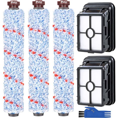 Kit de 6 rodillos de repuesto para cepillos Bissell, filtros Bissell Crosswave series 17132 y 2225N, accesorios de limpieza Bissell Crosswave. (1/5)