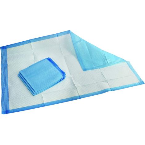 Coussin jetable pour change 18x24" (46x61cm) alèse incontinence, protection imperméable, lot de 10 (1/4)