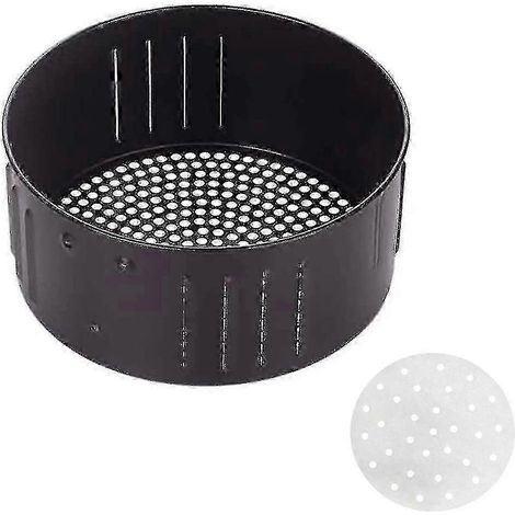 Panier de rechange pour friteuse à air chaud, compatible avec tous les fours à friteuse à air chaud, accessoires pour friteuse à air chaud, panier de friture antiadhésif, 2,6 L (1/4)