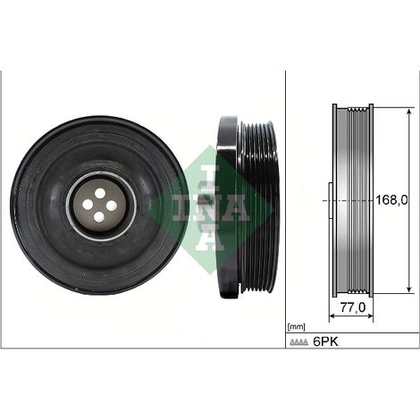 Poulie, vilebrequin INA 544 0130 10 BMW 11237797995 11237799153 11237823191