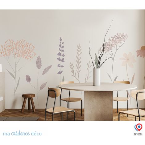 Papier peint : Feuilles fines colorées 1 - Intissé - L.200 x H.280 cm - Rose (1/5)