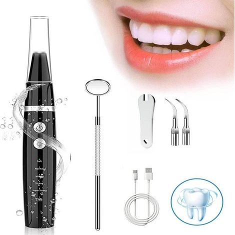 Dispositivo de limpieza dental ultrasónico eficaz con 5 modos y carga USB-C.