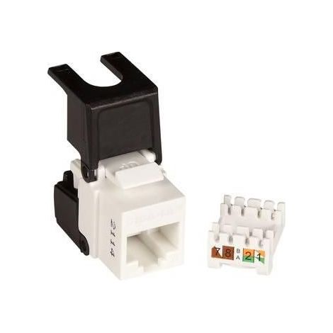 Cable de conexión Lanview LVN128143 plano RJ45 negro/blanco, 1 unidad