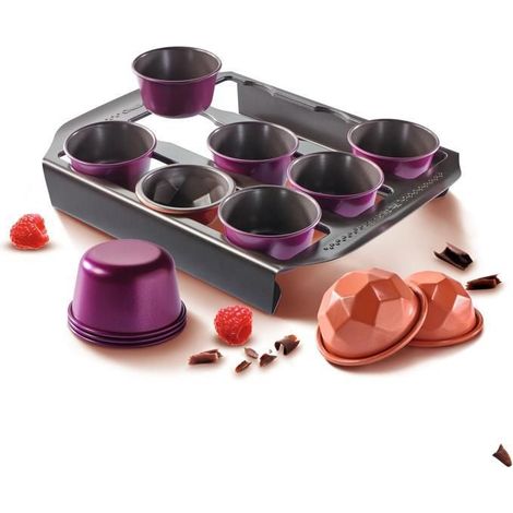Tefal Creabake Set de moules à gâteaux, 9 moules à muffins, 3 moules à gâteaux à facettes, Revêtement antiadhésif (1/5)