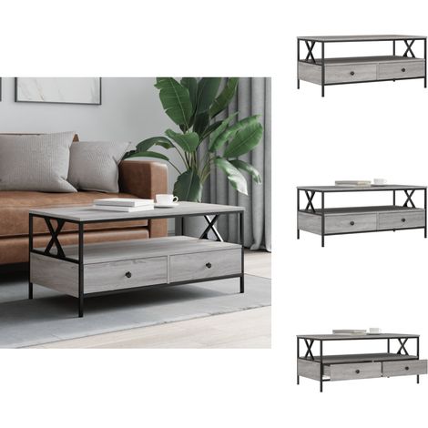 Couchtisch Grau Sonoma 100x51x45 cm Holzwerkstoff - Couchtisch - Couchtische - Beistelltisch - Sofatisch (1/5)