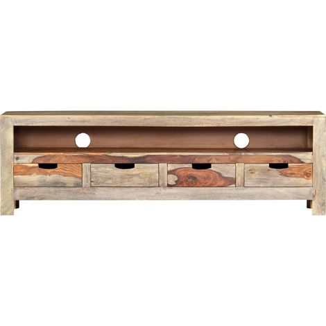 Maison Exclusive - TV-Schrank 130x30x40 cm Massivholz Akazie